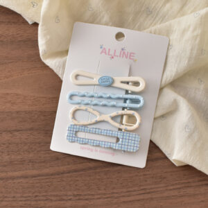8 # Blue figure 8 fine plaid-4pcs
