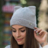 Wholesale Wool Knitted Hat with Cat Ears for Women   Winter Warm Fashion Accessory