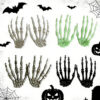 oly-6151a541cd41d7de088ac44631e219fb Wholesale Plastic Skeleton Hand Prop Pair - Halloween Decorative Accent for Party Decor