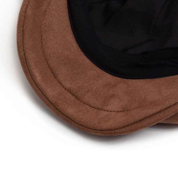 Wholesale Suede Octagonal Hat Retro Newsboy Cap Winter Warm Everyday Gift for Men Women