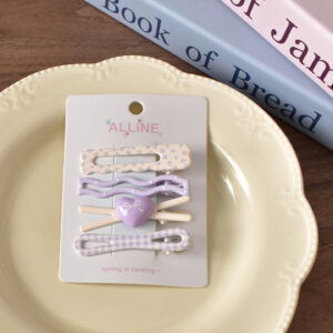 39# purple rectangular floral-4pcs