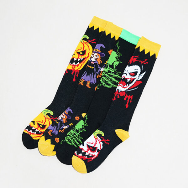 oly-6197f49172d7b55aaf0710603eab793f Wholesale Halloween Anime Cartoon Mid Calf Socks Polyester Absorbent Unisex Fashion Accessory