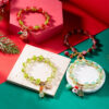 oly-61a4e08dc0e837513321cc2267bbdf0d Wholesale Christmas Cartoon Beaded Bracelet Alloy Electroplating Women's Jewelry Gift