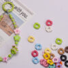 Wholesale Painted Acrylic Spacer Beads Wave Donut Shape Mixed Colors for DIY Jewelry Bag Charm