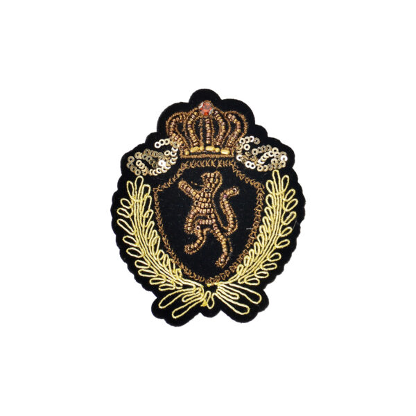 oly-61b4a279603e009854b5ff73b845117d Wholesale Golden Tiger College Style Patch Felt Sequins Towel Decorative Accessory