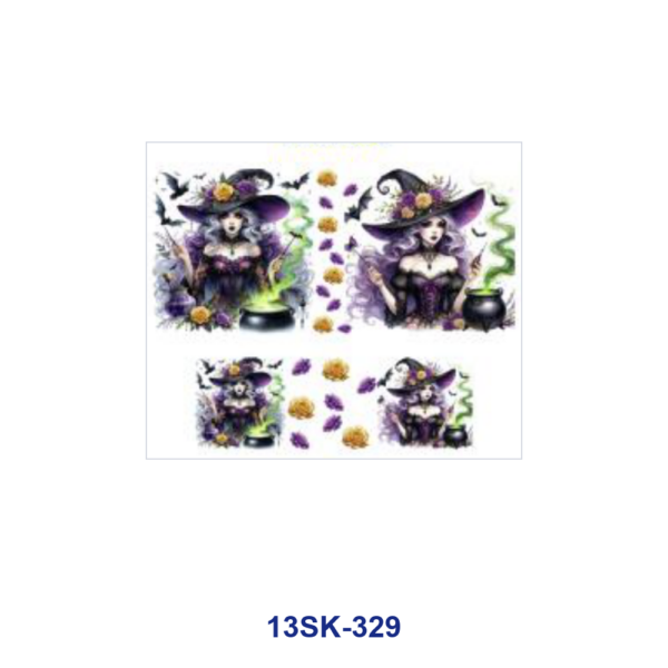 Wholesale 8pcs Gothic Witch Halloween Mini Cup Keychain Sticker