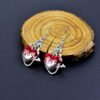 oly-61c50eb39dd636fb1d31f95538fd0e64 Wholesale Gothic Halloween Heart Cross Pendant Earrings Zinc Alloy Electroplated Party Jewelry