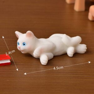 No. 6 lying white cat / Realistic kitten series