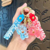 Wholesale Red Luminous Acrylic Sitting Bear Keychain Bag Charm Car Key Accessory Gift