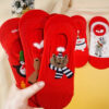 Wholesale Modern Cartoon Christmas Socks Polyester Color Block Short Tube Everyday Socks