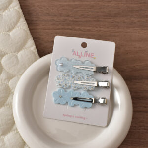 20# blue flower type seamless clip-3pcs