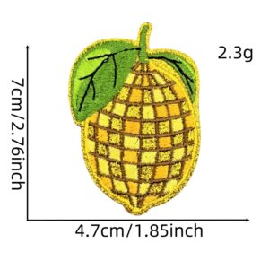 Glitter plaid fruit cloth sticker 11#