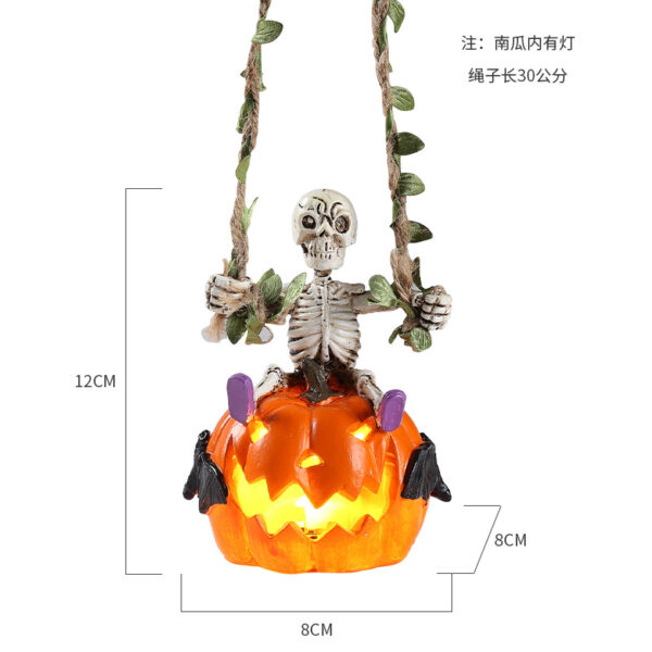 Wholesale Spooky Artistic Resin Halloween Skull Pumpkin Decor for Party Gift Accent