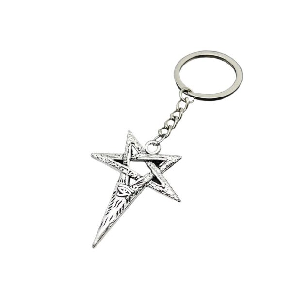 Wholesale Zinc Alloy Viking Eye of Horus Star Keychain Pendant Fashion Accessory Gift Boutique Resale