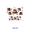 Wholesale 2/4/8pcs Gourmet Pastry Dessert Print Mini Cup Keychain Sticker