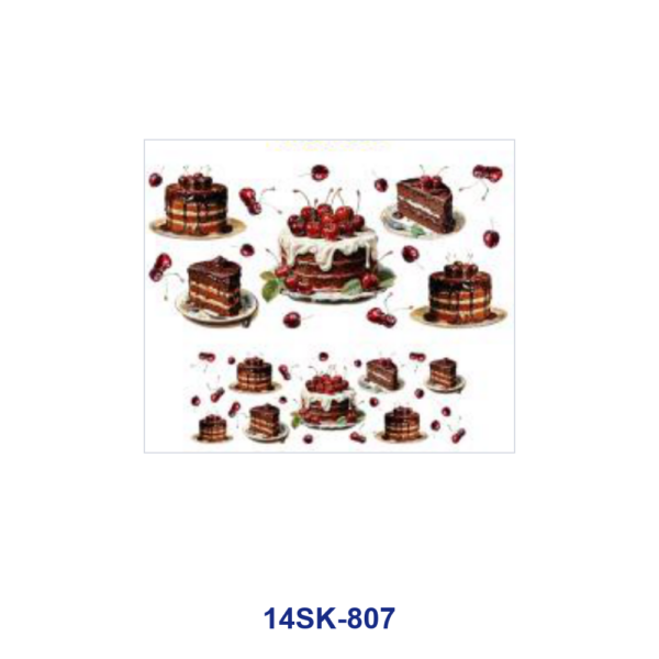 Wholesale 2/4/8pcs Gourmet Pastry Dessert Print Mini Cup Keychain Sticker