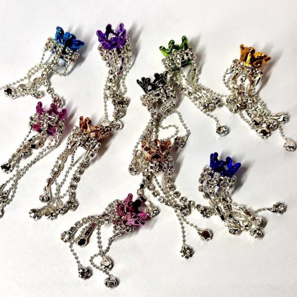 oly-62112025d37d5a460df2df5b11e566ae Wholesale Trendy Crown Tassel Rhinestone Beads Plastic Resin DIY Jewelry Making Accessory