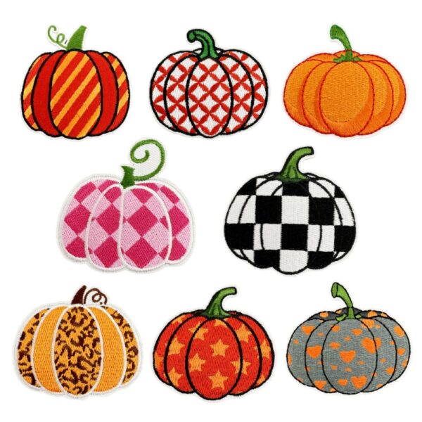 Wholesale Embroidered Pumpkin Patch - Harvest Thanksgiving Decor - Polyester Cloth Sticker for Home Decor Gift