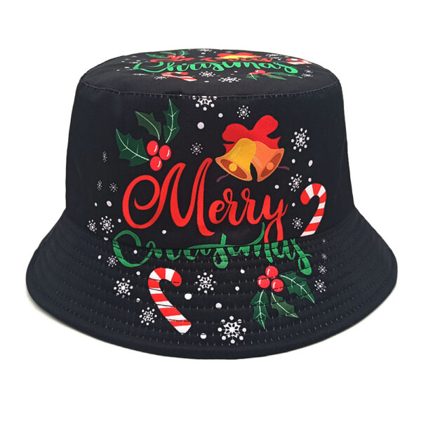 oly-623d5831d95229699d586373caef7440 Wholesale Christmas Pattern Fisherman Hat Sun Protection Foldable Unisex