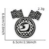 Wholesale Trendy Embroidered Motorcycle Racing Patch Black White Party Theme Bag Decoration