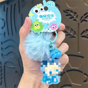 Hair ball soaked in oil and exploded - blue