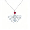 Wholesale Gothic Style Hollow Moon Moth Pendant NecklaceVintage Silver Y2K Fashion Jewelry Accessory for Everyday Wear
