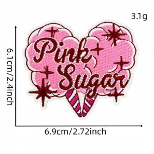 Cartoon black and pink fabric applique 23#