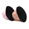 Wholesale Chic Floral Print Reversible Fisherman Hat Black Sun Hat