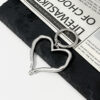 Wholesale Zinc Alloy Heart Keychain Pendant Irregular Hollow Design Bag Charm Fashion Accessory for Boutique Resale