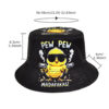 Wholesale Fun Duck and Chick Print Bucket Hat Sun Protection Casual Summer Hat for Women Fashion Outdoor Gift