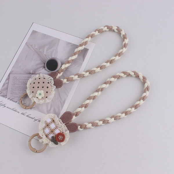 oly-6272142f27ca923cc8bf60c100dc4724 Wholesale Forest Rabbit Mushroom Silicone Keychain Wrist Strap Cute Gift for Girls