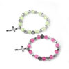 oly-6284f610846b978337856abed86e5e1d Wholesale Artificial Crystal Bead Bracelet Cross Rosary Design Fashion Accessory Boutique Resale