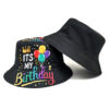 Wholesale Crown Pattern Bucket Hat Unisex Sun Protection Double Sided Birthday Party Hat