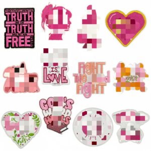 oly-62c3aa88d94fbdc6a224d8d43835269f Wholesale Inspirational English Slogan Pink Heart Embroidered Patches Set - Decorative Fashion Accessory for Gift or Resale