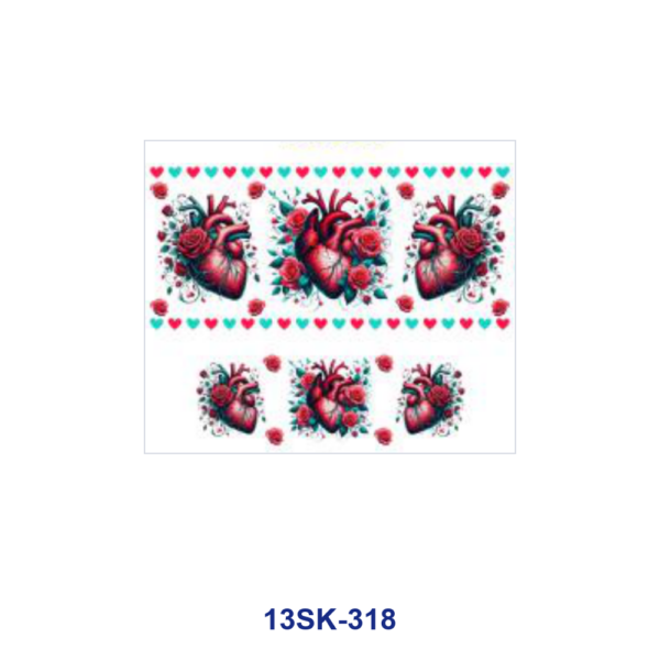 Wholesale 8pcs Gothic Heart Rose Mini Cup Keychain Sticker