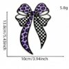 oly-62cca505863ed928b5985908fb9ce5a6 Wholesale Polyester Embroidered Bow Patches Set of 10 Leopard Checkerboard Design Adhesive Backing Decorative Patch for Clothing Fashion Accessory DIY Craft Supply Gift for Resale