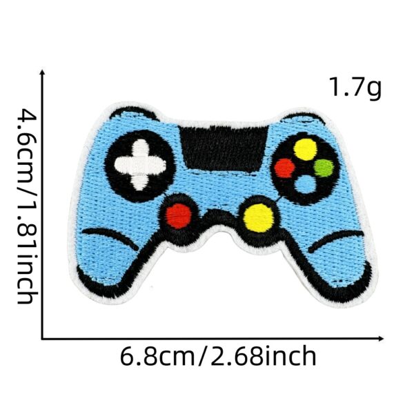 Wholesale Cartoon Blue Game Controller Embroidery Patch Fashion Accessory DIY Gift
