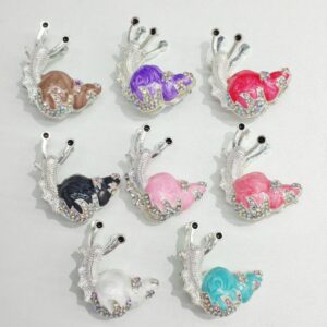 oly-62ea8c19749b8eeb0ac5cf137d237d78 Wholesale Pink Alloy Snail Charm Bead DIY Craft Supply for Jewelry Making Keychain Phone Chain Decorative Accessory