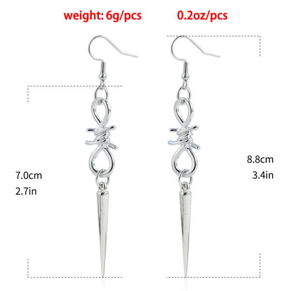 oly-62ef979fe5a1d331fd127fe7886d7182 Wholesale Y2K Vintage Double Ring Earrings for Women Zinc Alloy Punk Style Fashion Jewelry Accessory