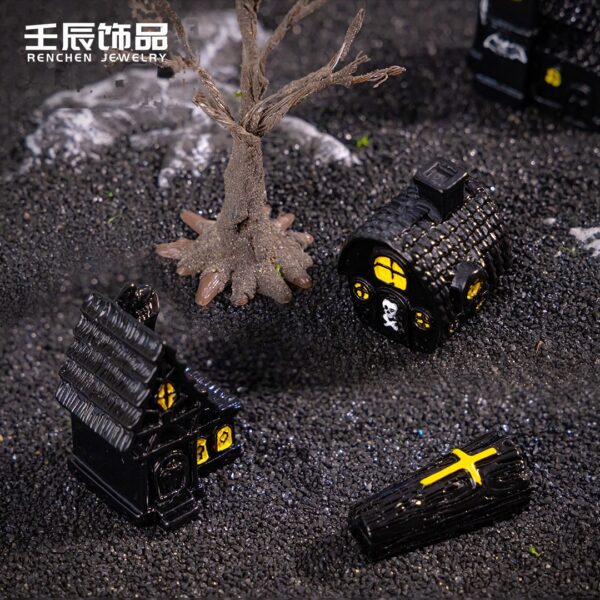 Wholesale Resin Halloween Demon House Miniature Scene Home Decor