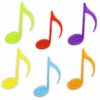 Wholesale Polyester Thread Musical Note Cloth Sticker Decorative Iron-On Patch for Everyday Use