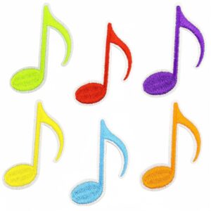 Musical note cloth sticker set (6) pack of 34#