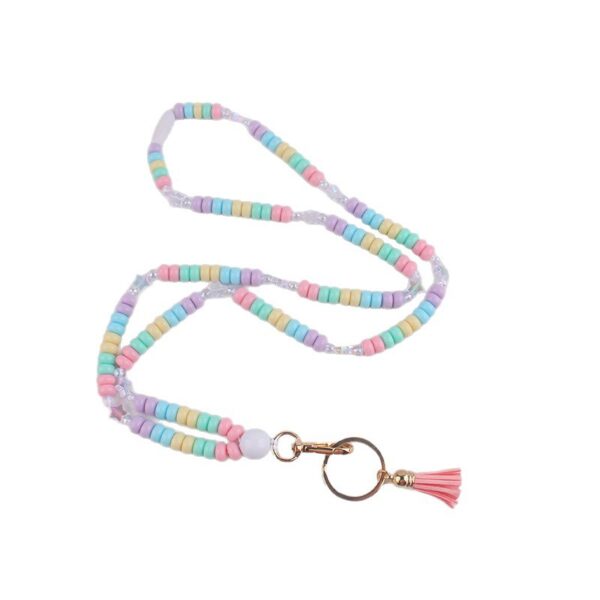 oly-63286b4fb1ac0a4d8c194d3197ad1d8b Wholesale Rainbow Heart Tassel Silicone Keychain Necklace Fashion Accessory Gift