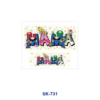 Wholesale 8pcs Rainbow Floral Butterfly Firework Stylized Character Custom Texture Maternal Letter Decor Mini Cup Keychain Sticker OLY Exclusive