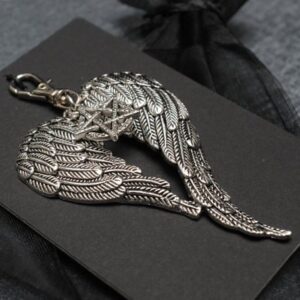 oly-632e7e7cad7927297bcf59dee2101dc8 Wholesale Angel Wings Heart Pentagram Keychain, Chic Fashion Accessory for Party Gift OLY Exclusive