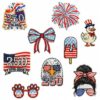 oly-63312c7310facb6a6798217d82582a2f Wholesale American Flag Embroidered Patches 9pc Set for Independence Day Decorative Accent on Clothes & Bags