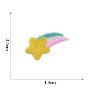 6#-rainbow embroidery cloth stickers