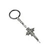 Wholesale Vintage 3D Cross Keychain Pendant Punk Style Metal Key Ring Accessory