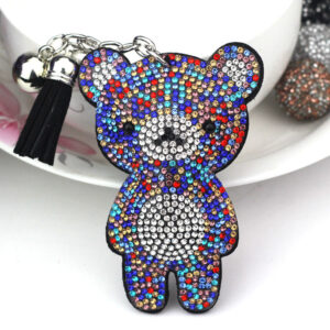 Colored diamonds on black background