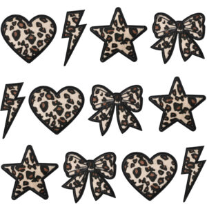 oly-636e65ed81b0d60c1d8f11fbca6f747c Wholesale Leopard Print Heart Embroidery Patch Polyester Thread DIY Accessory for Clothing & Bags